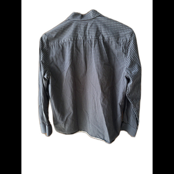 Luchiano Visconti Shirt Mens Casual Button Down Striped Long Sl Dark Blue Size L - Picture 7 of 7